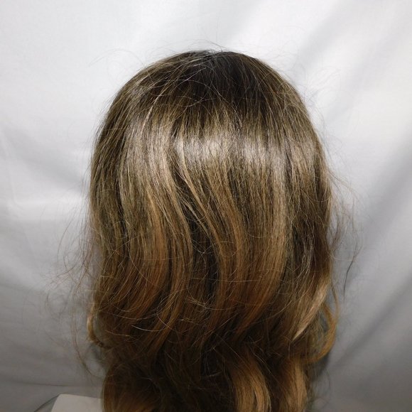 Two Tone Blonde Brown Wavy synthetic wig 22” Halloween Cosplay Dress up - - Picture 6 of 9